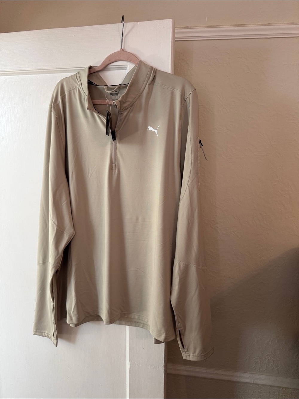 Puma Dry Cell Quarter Zip - Men’s 3XL Beige